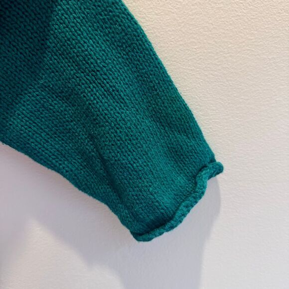Forenza Sweater Vintage 80's 90's Oversized Cable Knit Green Women's Size Medium - Picture 3 of 9